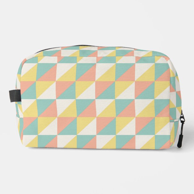 Colourful Geometric Abstract Triangle Pattern Dopp Kit (Front)