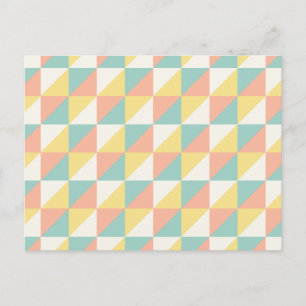 Colourful Geometric Abstract Triangle Pattern Holiday Postcard