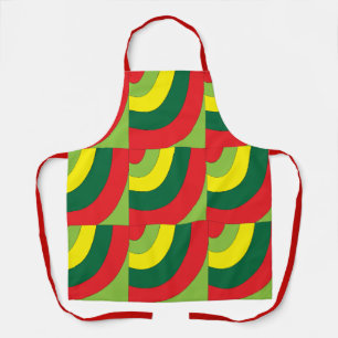 Colourful Geometric Arch Pattern Kitchen Apron