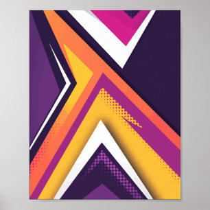 Colourful Geometric Arrow Design Poster