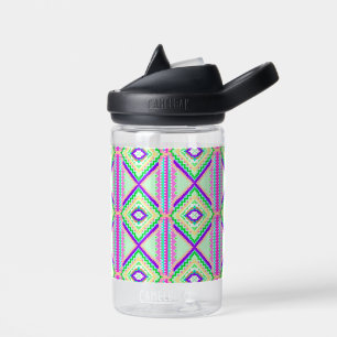 Colourful Geometric Boho Pattern Water Bottle