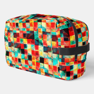 Colourful geometric bright design dopp kit