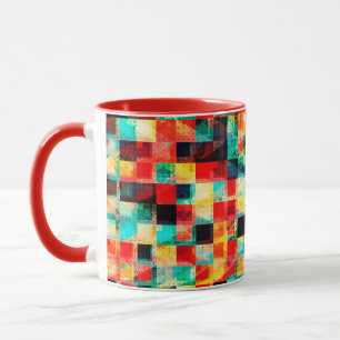 Colourful geometric bright design mug