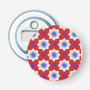 Colourful, geometric, cool, modern, trendy graphic bottle opener