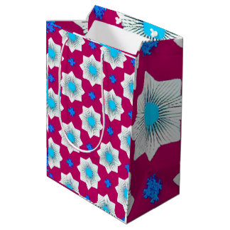 Colourful, geometric, cool, modern, trendy graphic medium gift bag
