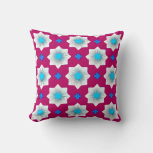 Colourful, geometric, cool, modern, trendy graphic throw pillow