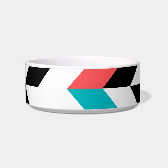 Colourful, geometric, cool, unique, trendy graphic bowl (Front)