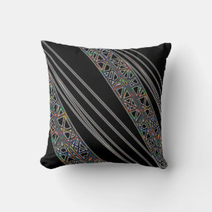 Colourful GEOMETRIC CRANE OPERATOR LATTICE BOOM Throw Pillow