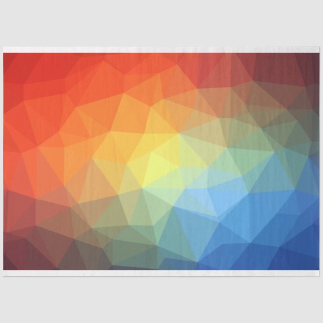 Colourful Geometric Decoupage Background  Tissue Paper (Front)