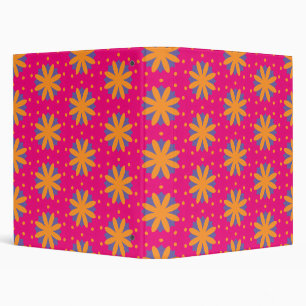 Colourful Geometric Flower Design Binder