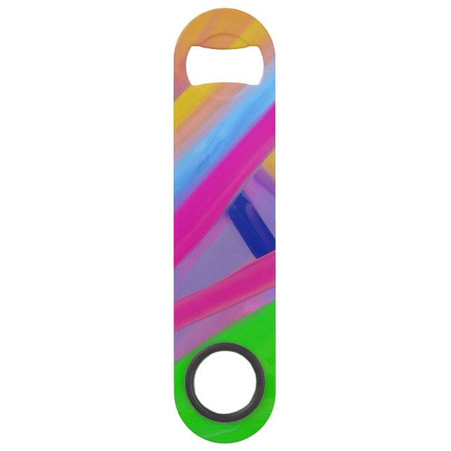 Colourful Geometric Fractals Speed Bottle Opener (Front)