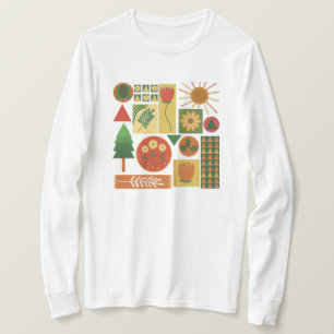 Colourful Geometric Garden Plant Lovers T-Shirt