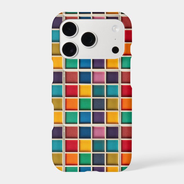 Colourful Geometric Grid Panel (Back)