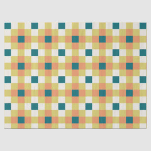 Colourful Geometric Grid Pattern with Retro Palett Tissue Paper