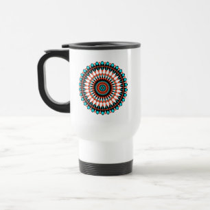 Colourful Geometric Mandala Art-46456 Travel Mug