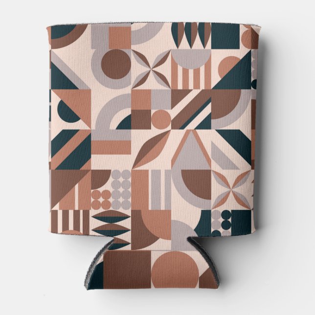 Colourful geometric mosaic, abstract background. can cooler (Front)