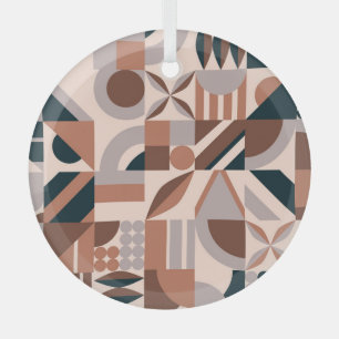 Colourful geometric mosaic, abstract background. glass ornament