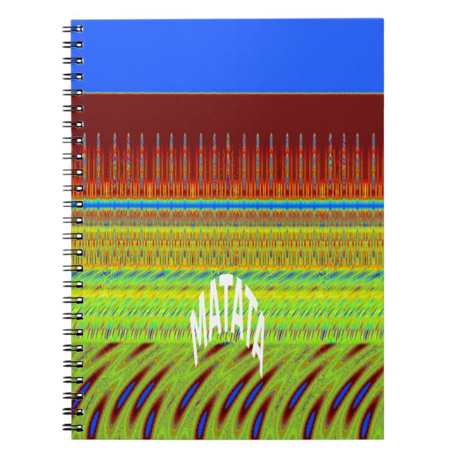 Colourful Geometric Motif Art Print Notebook (Front)