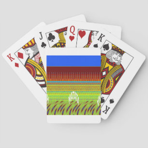 Colourful Geometric Motif Art Print Playing Cards