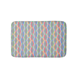 Colourful geometric pattern. bath mat