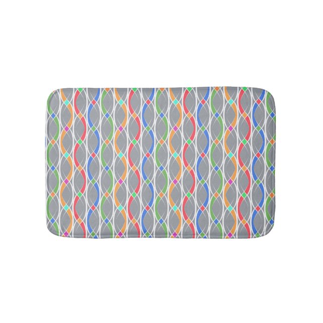Colourful geometric pattern. bath mat (Front)