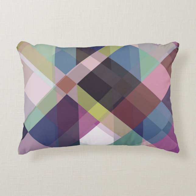 Colourful Geometric Pattern Decorative Pillow (Front)