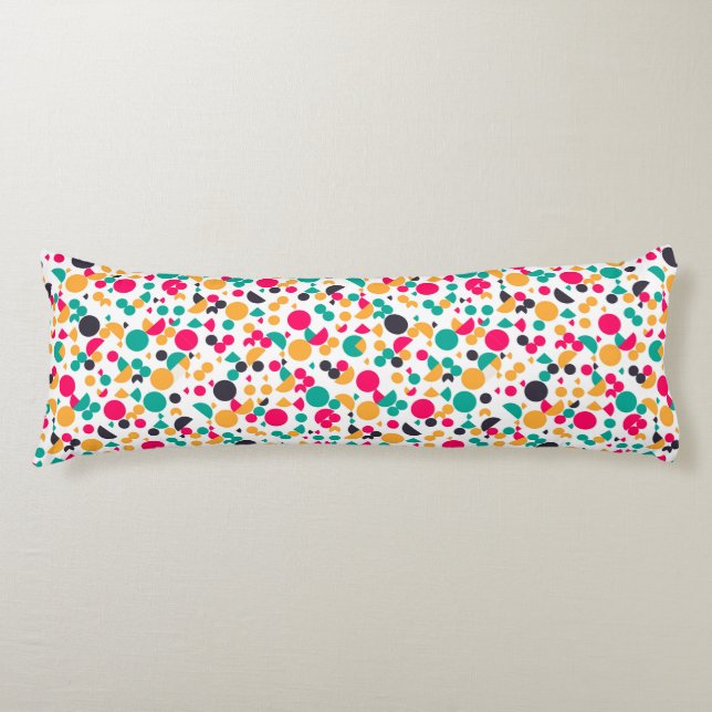 Colourful geometric pattern design body pillow (Front)