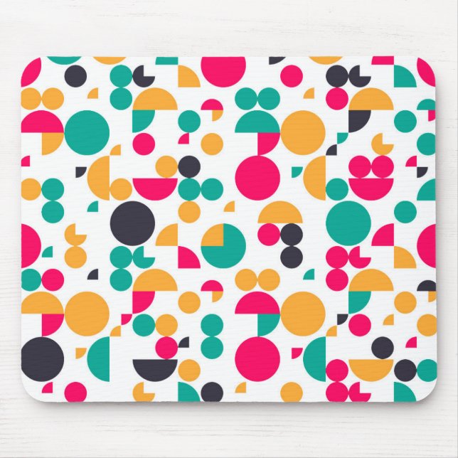 Colourful geometric pattern design mouse pad (Front)