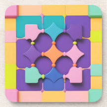 Colourful Geometric Pattern Design Vibrant Shapes