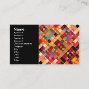 Colourful Geometric Pattern Fine Art Business Card