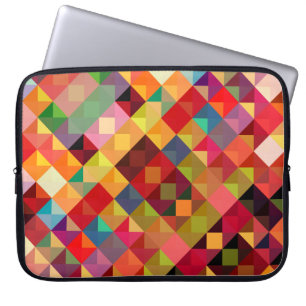 Colourful Geometric Pattern Fine Art Laptop Sleeve