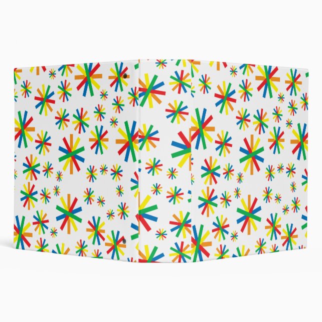 Colourful Geometric Pattern Geometric Art Geometri Binder (Background)