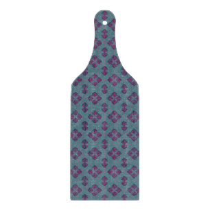 Colourful Geometric Pattern in Classic Retro Style Cutting Board