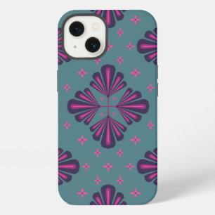 Colourful Geometric Pattern in Classic Retro Style iPhone 13 Case