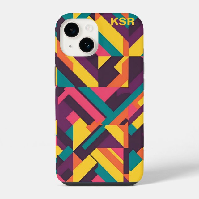 Colourful Geometric Pattern iPhone Case (Back)