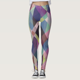 Colourful Geometric Pattern Leggings