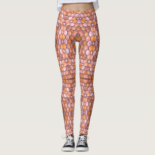 Colourful geometric pattern leggings