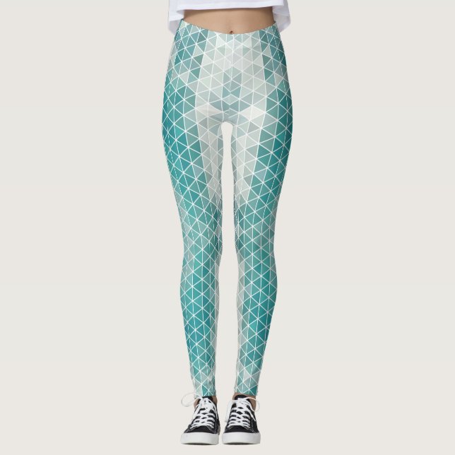 Colourful Geometric Pattern Leggings (Front)