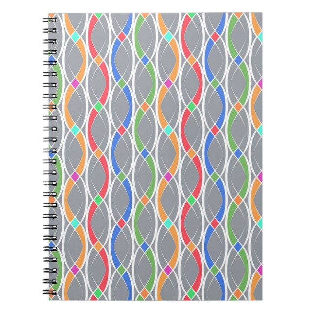 Colourful geometric pattern. notebook (Front)