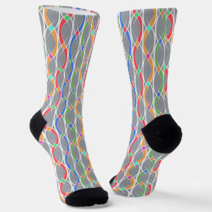 Colourful geometric pattern. socks