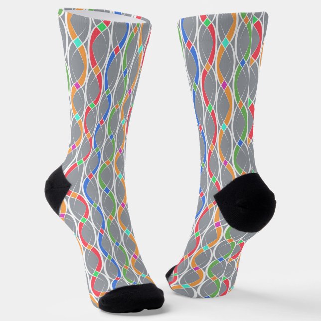 Colourful geometric pattern. socks (Angled)