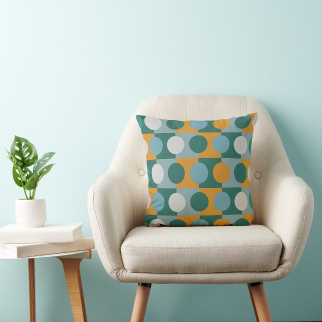 Colourful Geometric Pattern Throw Pillow (Chair)