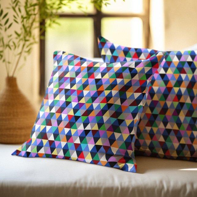 Colourful Geometric Pattern Throw Pillow (Creator Uploaded)