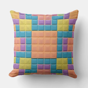 Colourful Geometric Pattern Throw Pillow