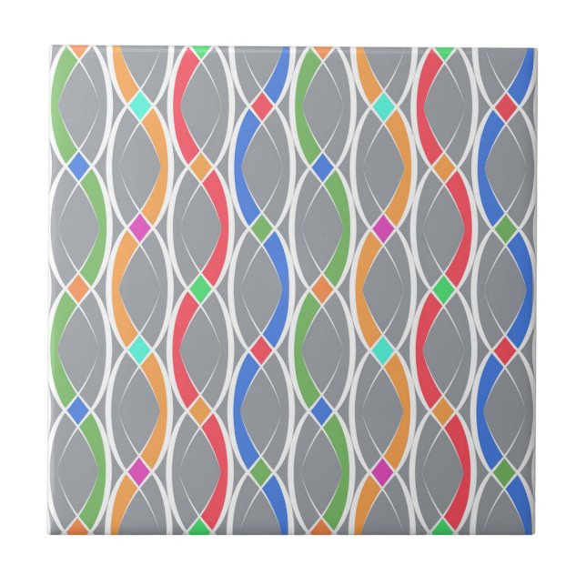 Colourful geometric pattern. tile (Front)