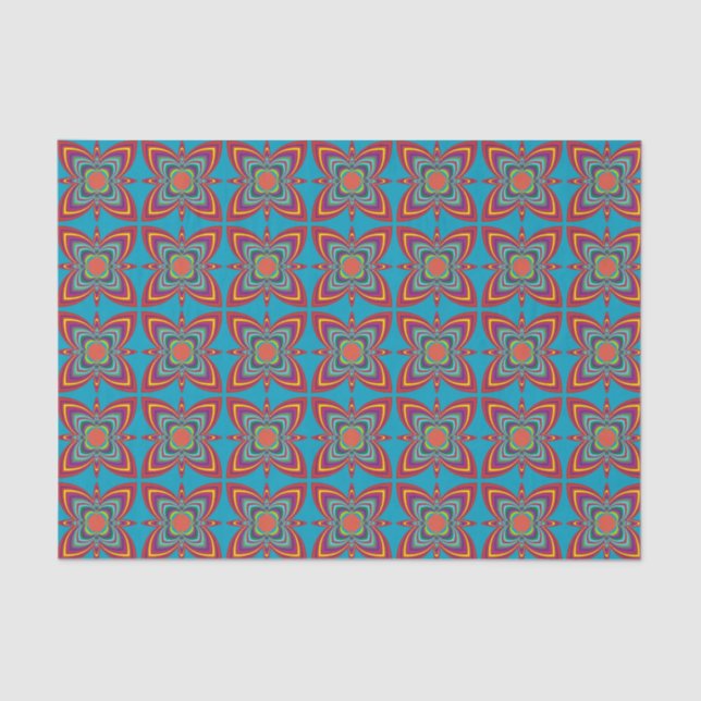 Colourful Geometric Pattern Tissue Paper (Front)