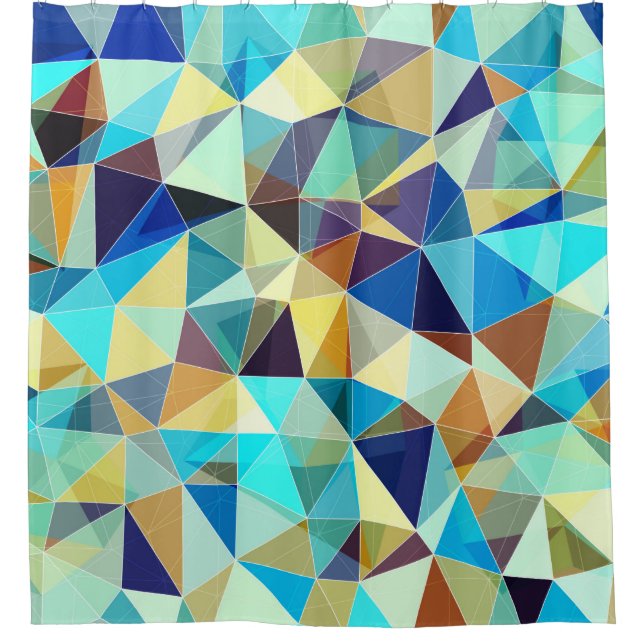 Colourful geometric pattern, triangles background, (Front)
