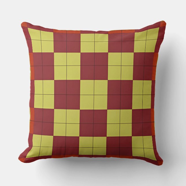 Colourful Geometric Pattern with Abstract Shapes Throw Pillow (Front)