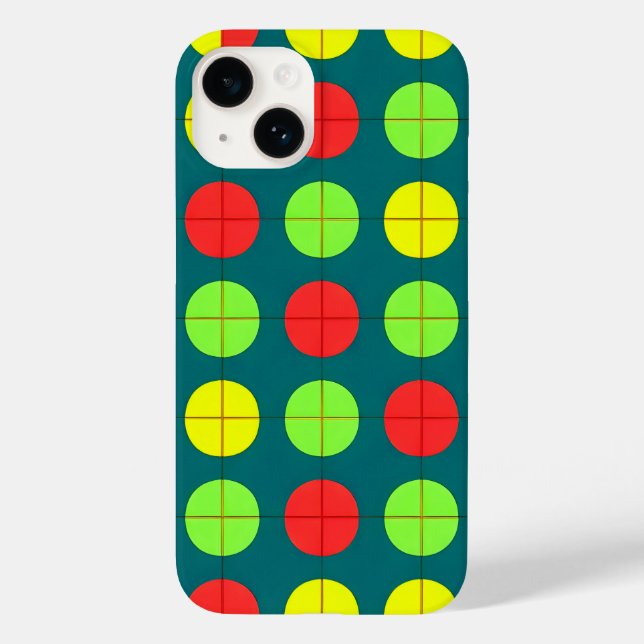 Colourful Geometric Pattern With Green, Red Case-Mate iPhone Case (Back)