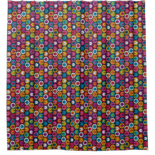 Colourful geometric pattern with hexagons